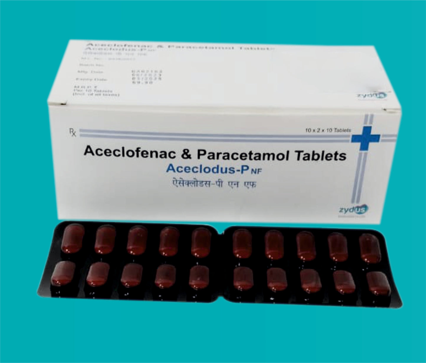 ACECLODUS P NF TAB 20X10 ( Aceclofenac I.P 100mg Paracetamol I.P 325 mg ) by Zydus