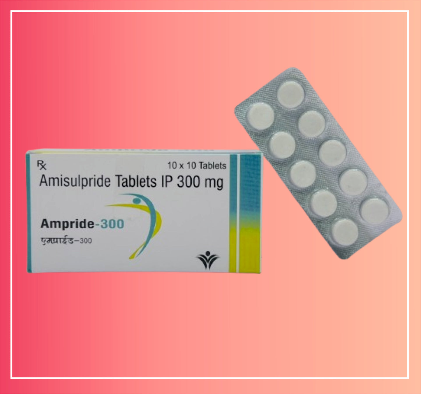 Amisulpride 300 {Rate of 10 Tab} by Dellwich