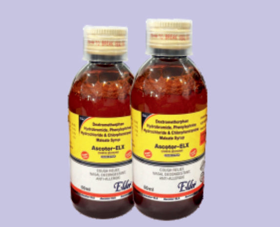 ASCOTOR ELX (S) SYP 60ML ( Dextromethorphan 10 mg,Phenylepherine 5mg,CPM  2 mg ) by Elder