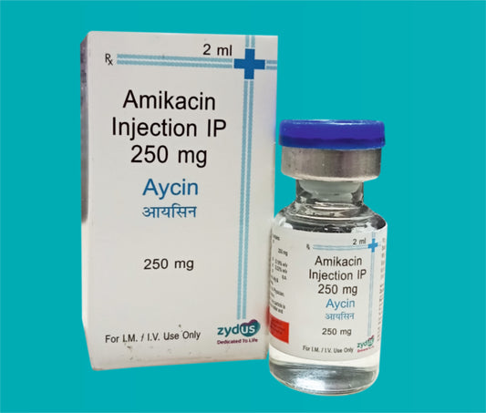AYCIN 250 INJ. 2ml. ( Amikacin 250 mg ) by Zydus