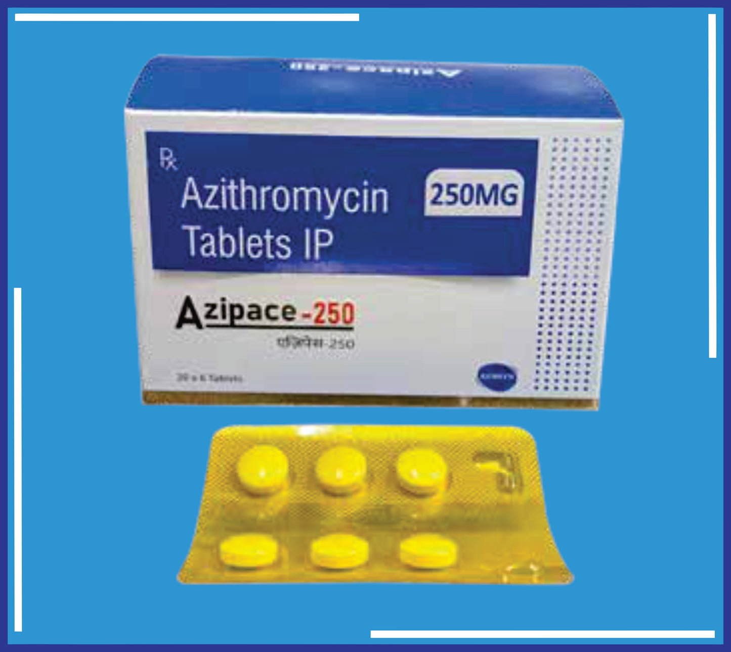 AZIPACE-250 ( Azithromycin I.P. 250 Mg ) pack 20x6 by Kemsyn