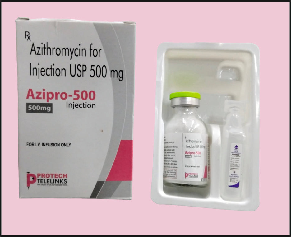 AZIPRO 500 VIAL ( Azithromycin (500Mg) ) by Protech