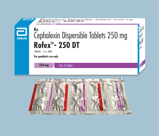 Rofex 250mg DT Tablets 10Tabs Cephalexin Dispersible 250mg by Abbott