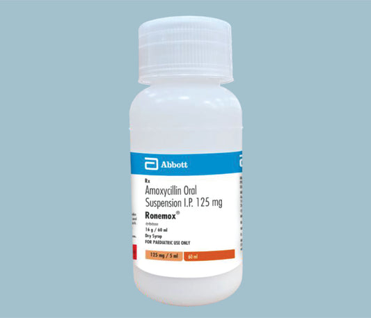Ronemox Dry Syrup 60ml Amoxycillin Oral Suspension 125mg by Abbott