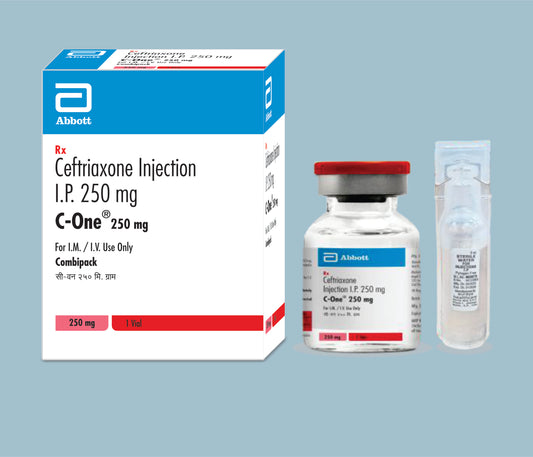 C-One 250mg Injection Vial+wfi Ceftriaxone 250mg by Abbott