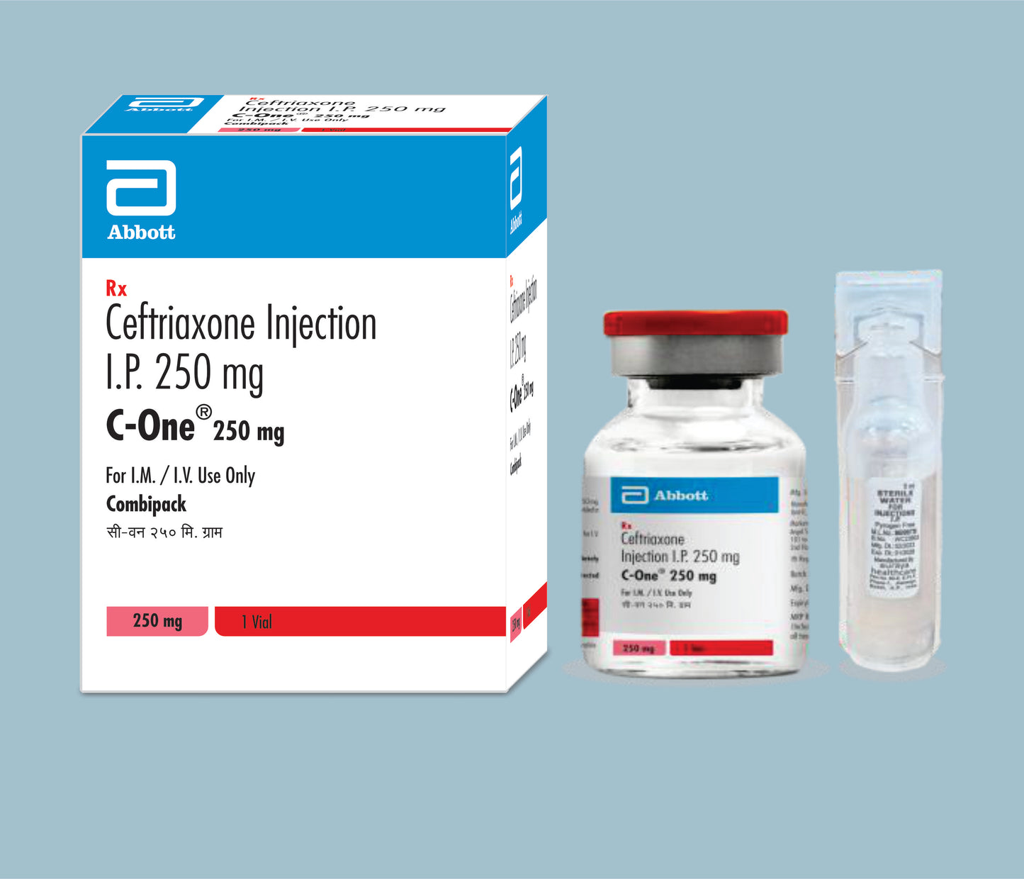 C-One 250mg Injection (Vial+wfi) (Ceftriaxone 250mg) by Abbott