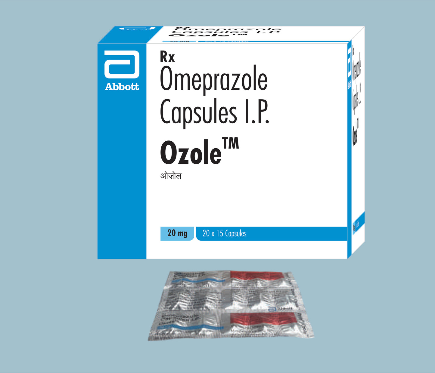 Ozole Capsules 15Caps Omeprazole 20mg by Abbott