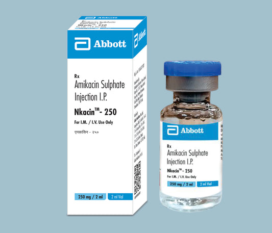 Nkacin 250 Injection 2ml Amikacin Sulphate 250mg by Abbott