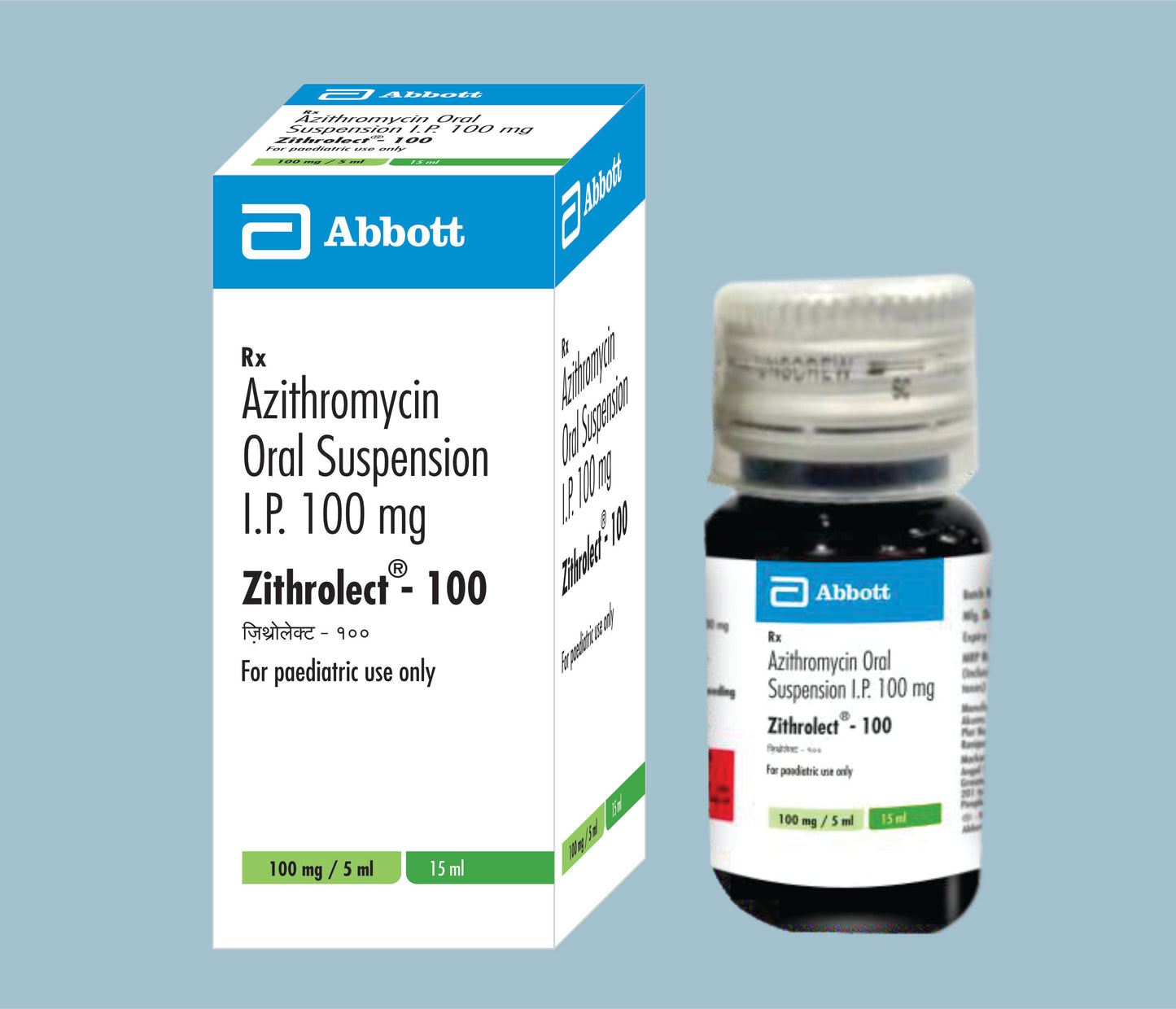 Zithrolect -100 15ml Azithromycin Oral Suspension 100mg by Abbott