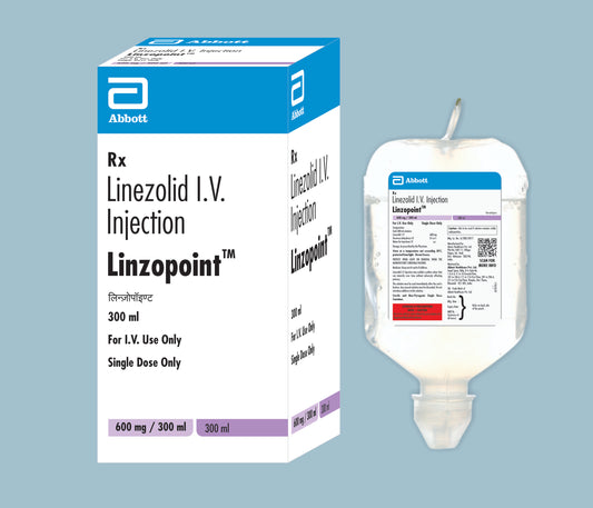 Linzopoint IV 300ml Linezolid 600mg & Dextrose Anhydrous 5.0% w/v by Abbott