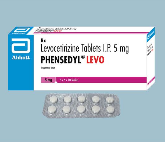 Phensedyl Levo Tablets 10Tabs Levocetirizine Tablets 5mg by Abbott