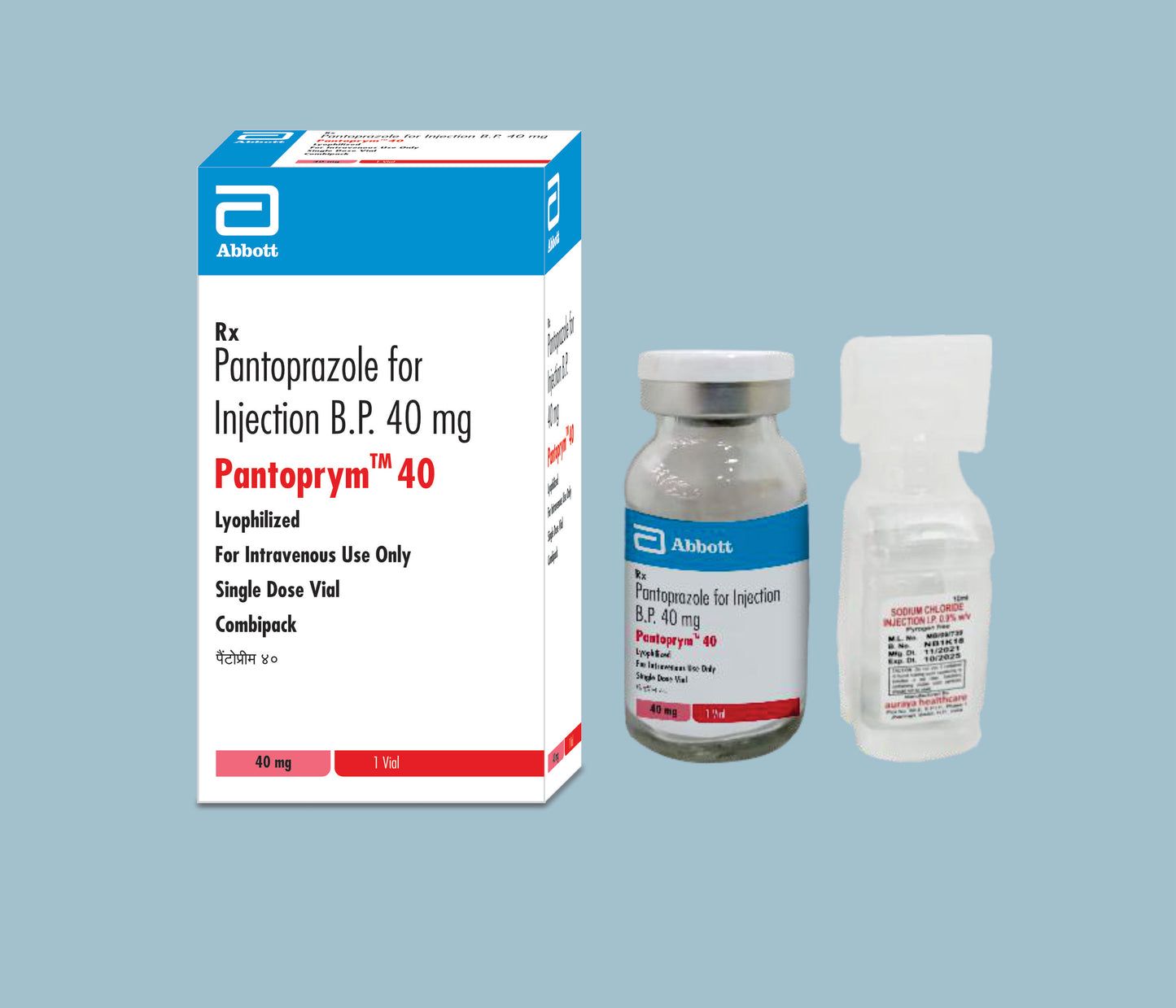 Pantoprym 40 Injection (1 vial) (Pantoprazole 40mg) by Abbott