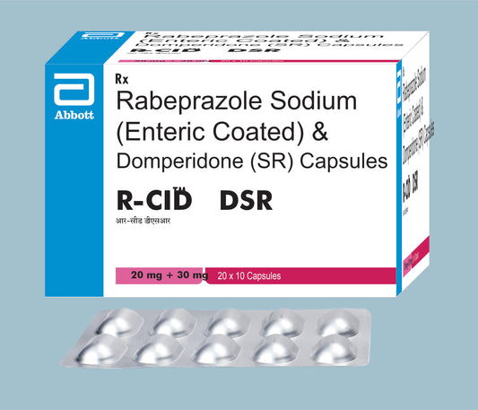R-Cid DSR CAPS 10s (Alu-Alu) 10Caps Rabeprazole 20mg & Domperidone 30mg by Abbott
