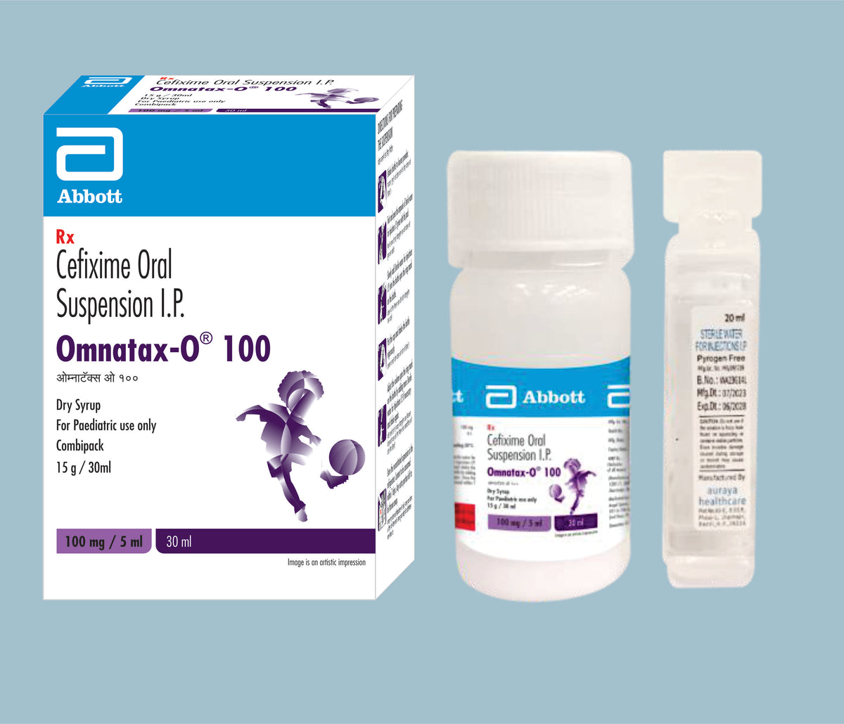 Omnatax O 100 Dry Syrup (12x12x30ml) Cefixime 100 mg Dry Syr by Abbott