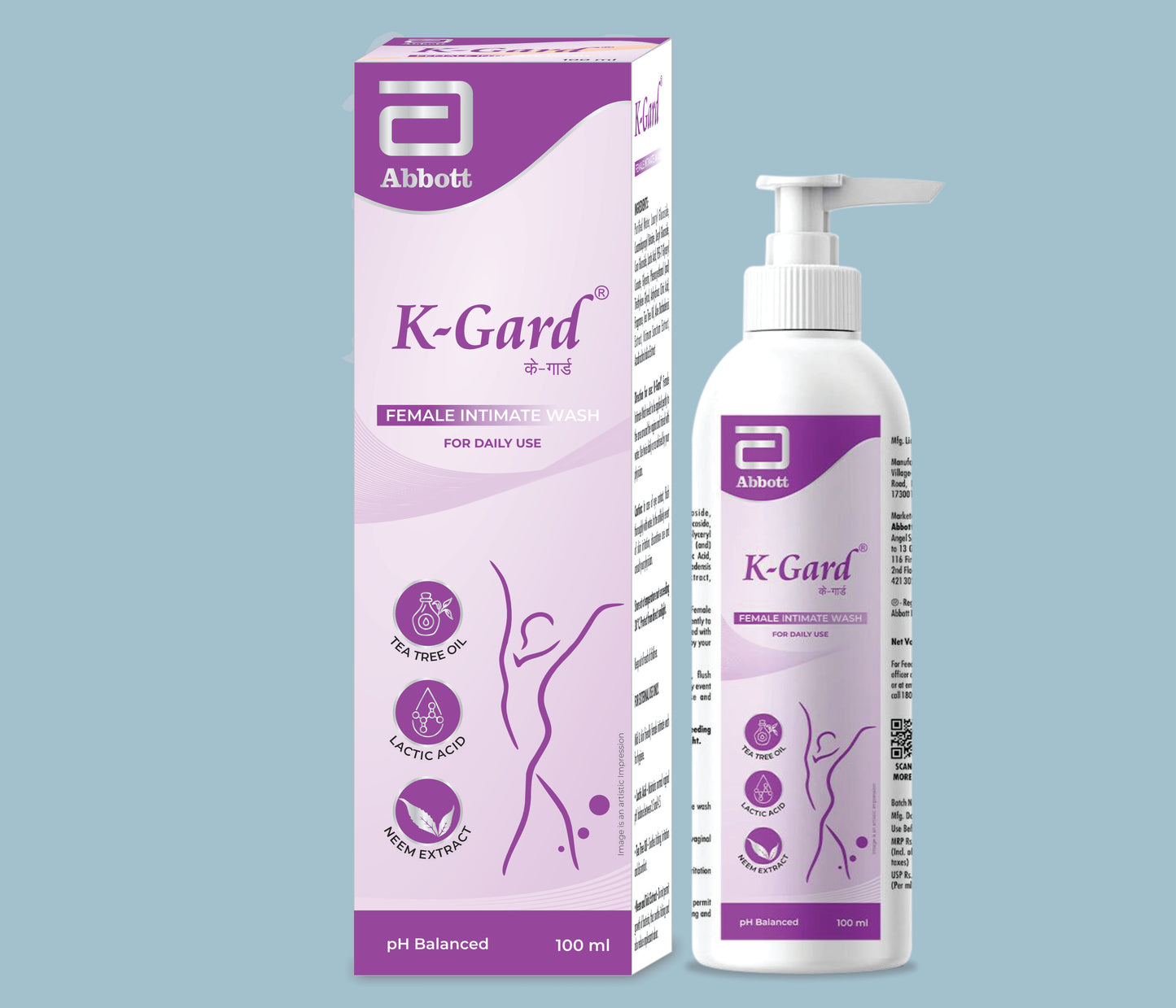 K-Gard Intimate Wash 100ml Lactic Acid, Tea Tree Oil & Neem Extract by Abbott