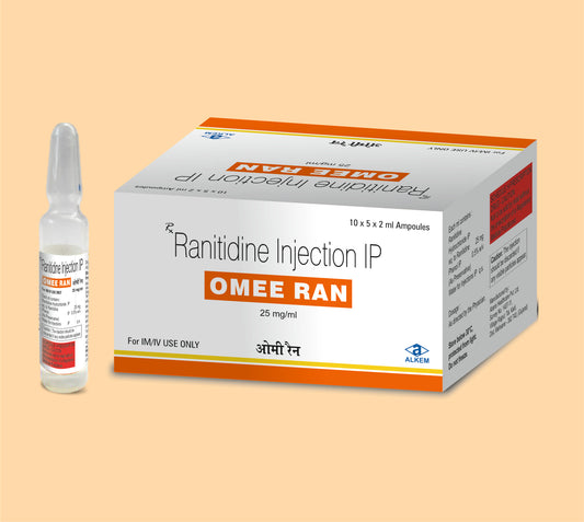 Omee Ran (2Ml) 2 ml AmpRanitidine 25 Mg / Ml by Alkem