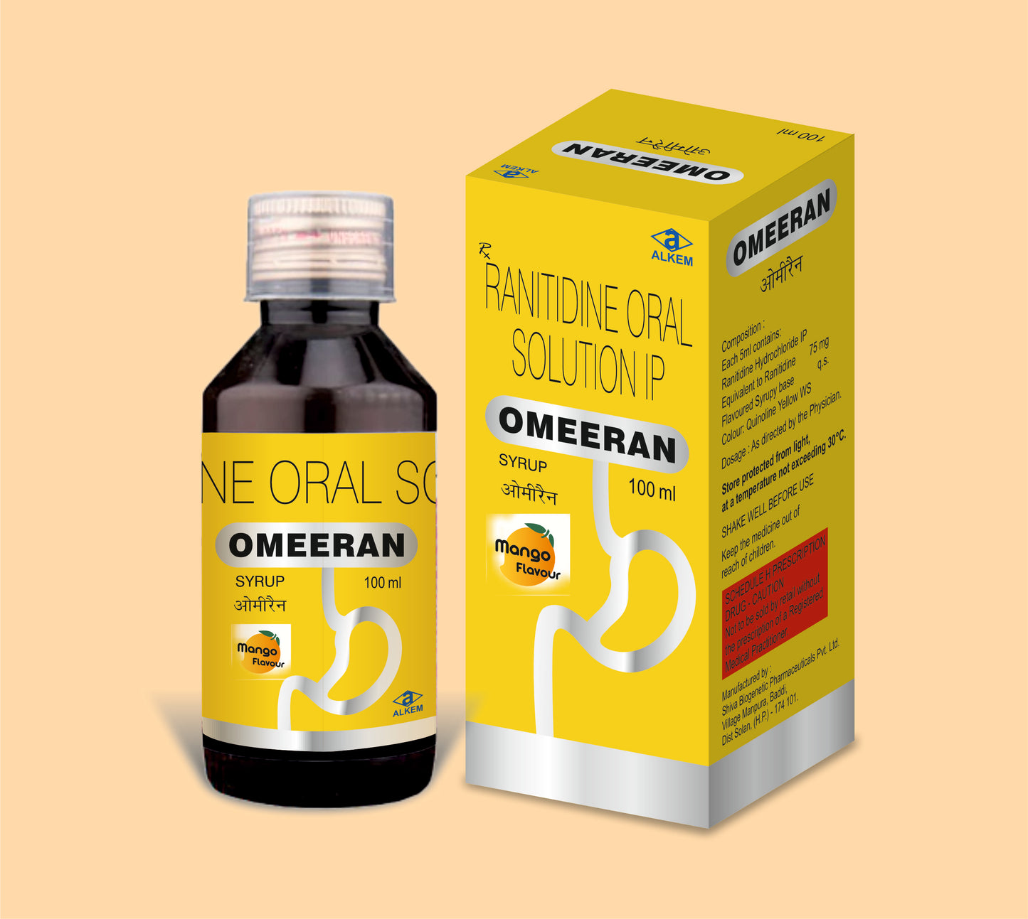 OMEERAN SYRUP (100ML) (100 ml Ranitidine Hydrochloride 75 mg by Alkem