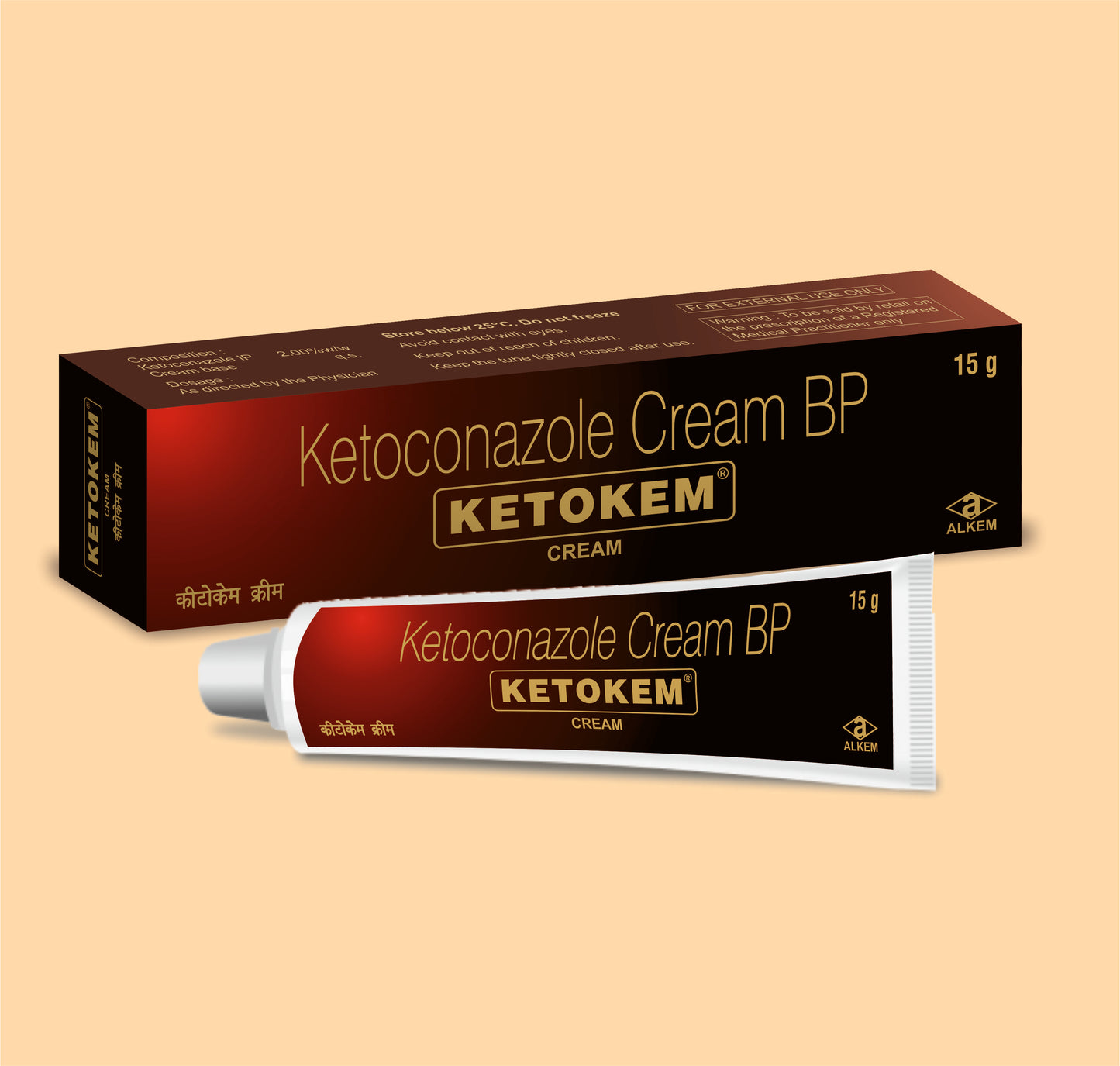 Ketokem Cream (15G) 15 gKetoconazole Cream 2% by Alkem