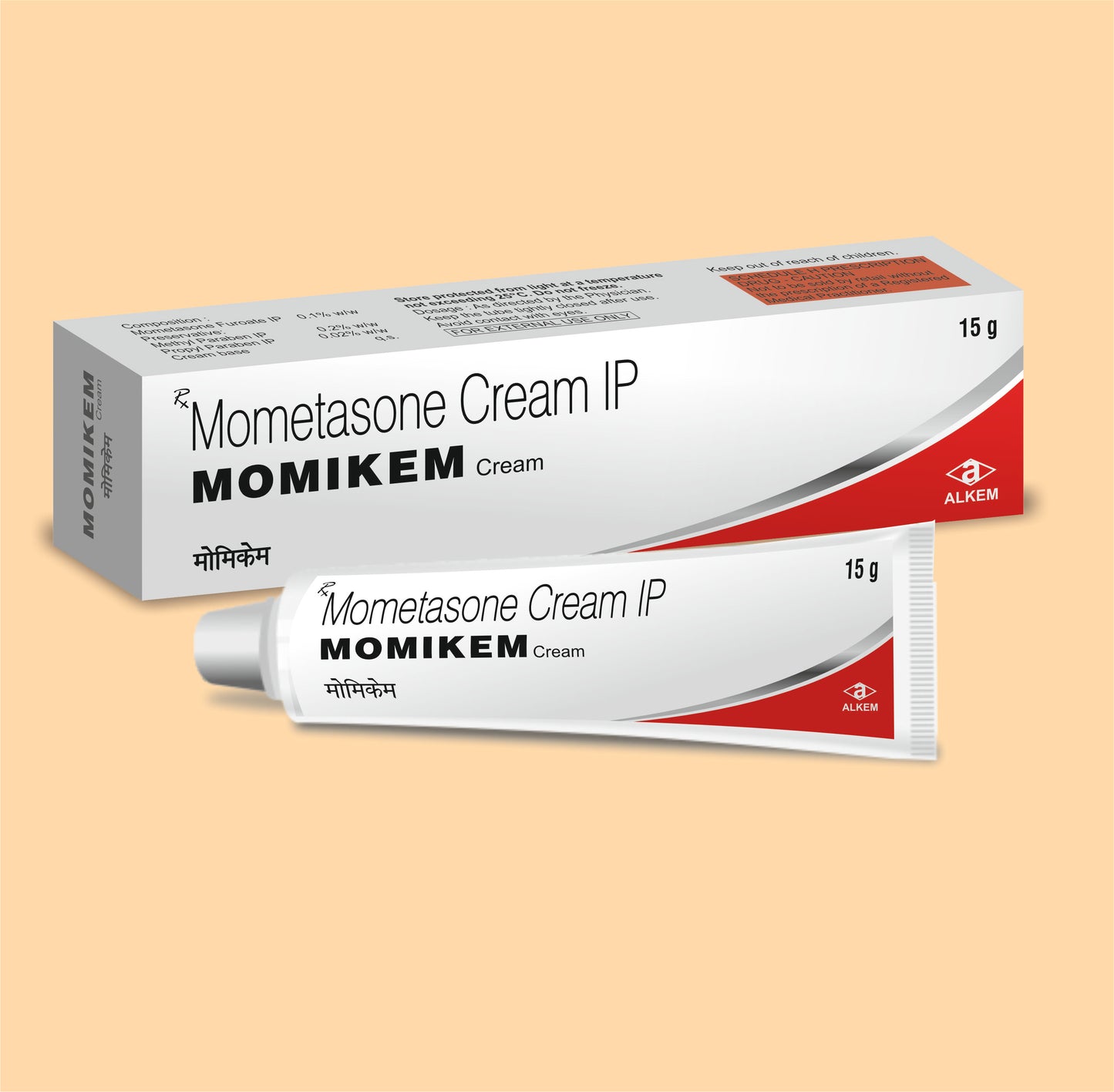 MOMIKEM CREAM (15G) (15 g Mometasone Furoate 0.1% w/w by Alkem