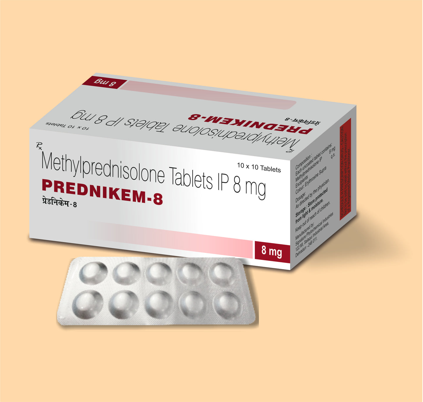 PREDNIKEM 8 (10'S) (10'S Methylprednisolone 8 mg by Alkem