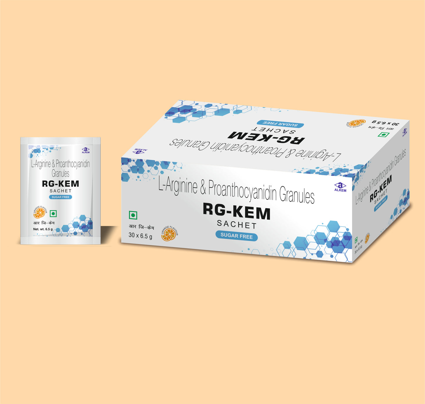 Rg-Kem Sachet 6.5gL-Arginine 3Gm,Proanthocyanidin 75Mg by Alkem