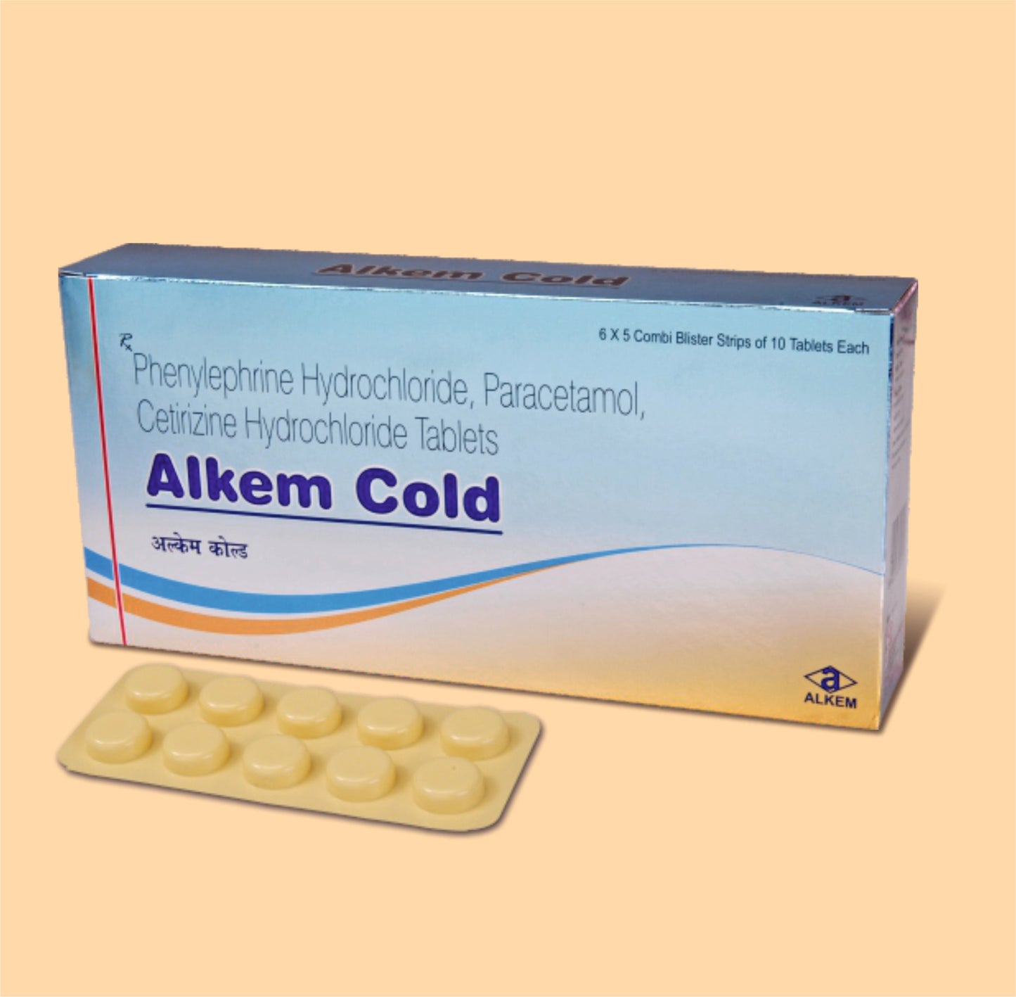 ALKEM COLD ACTIVE TAB (10s Paracetamol 500 mg + Phenylephrine Hydrochloride 5 mg + Diphenhydramine Hydrochloride 25 mg + Caffeine 30 mg by Alkem
