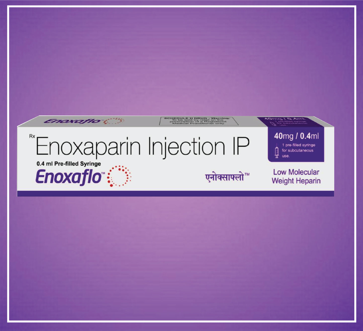 ENOXAFLO 40mg ( Enoxaparin 0.4 /0.6ml Pre filled Syringe ) by Aristo
