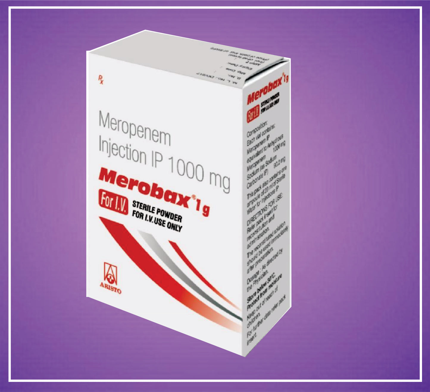 MEROBAX 1G ( Meropenem Injection ( Sodium Carbonate ) ) by Aristo