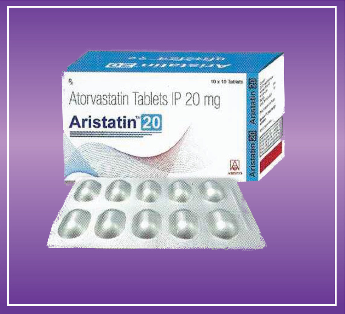 Aristatin 20 Tab (10x10) Atorvastatin 20 mg Tab by Aristo