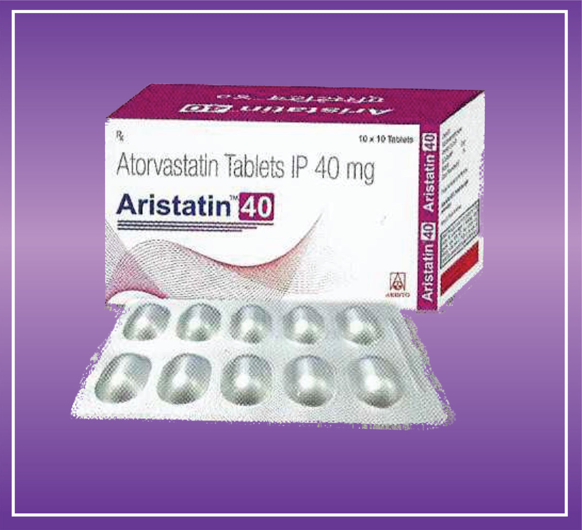 Aristatin 40 Tab (10x10) Atorvastatin 40 mg Tab by Aristo