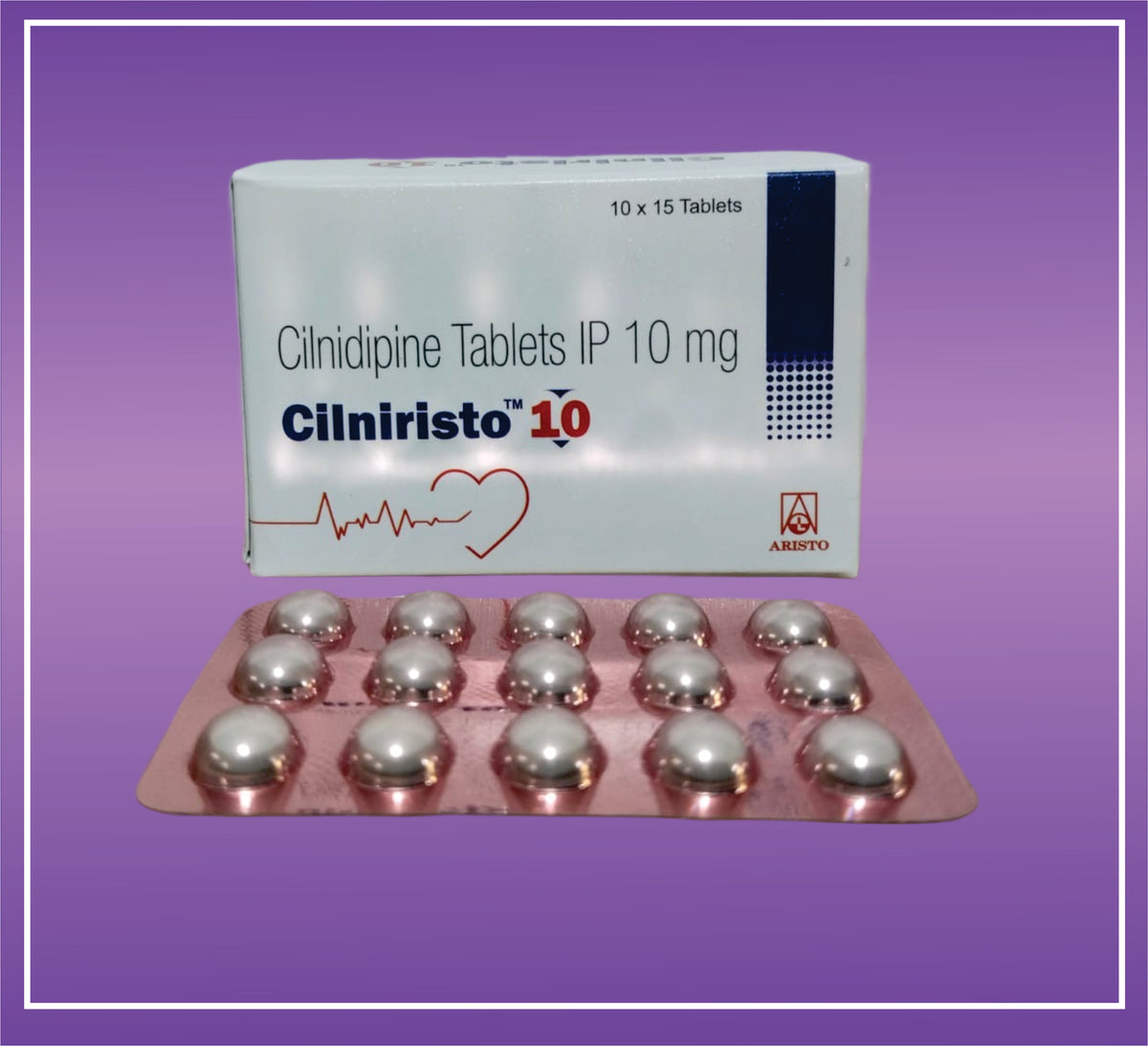 Cilniristo 10 Tab (10x15) Cilnidipine 10 mg Tab by Aristo