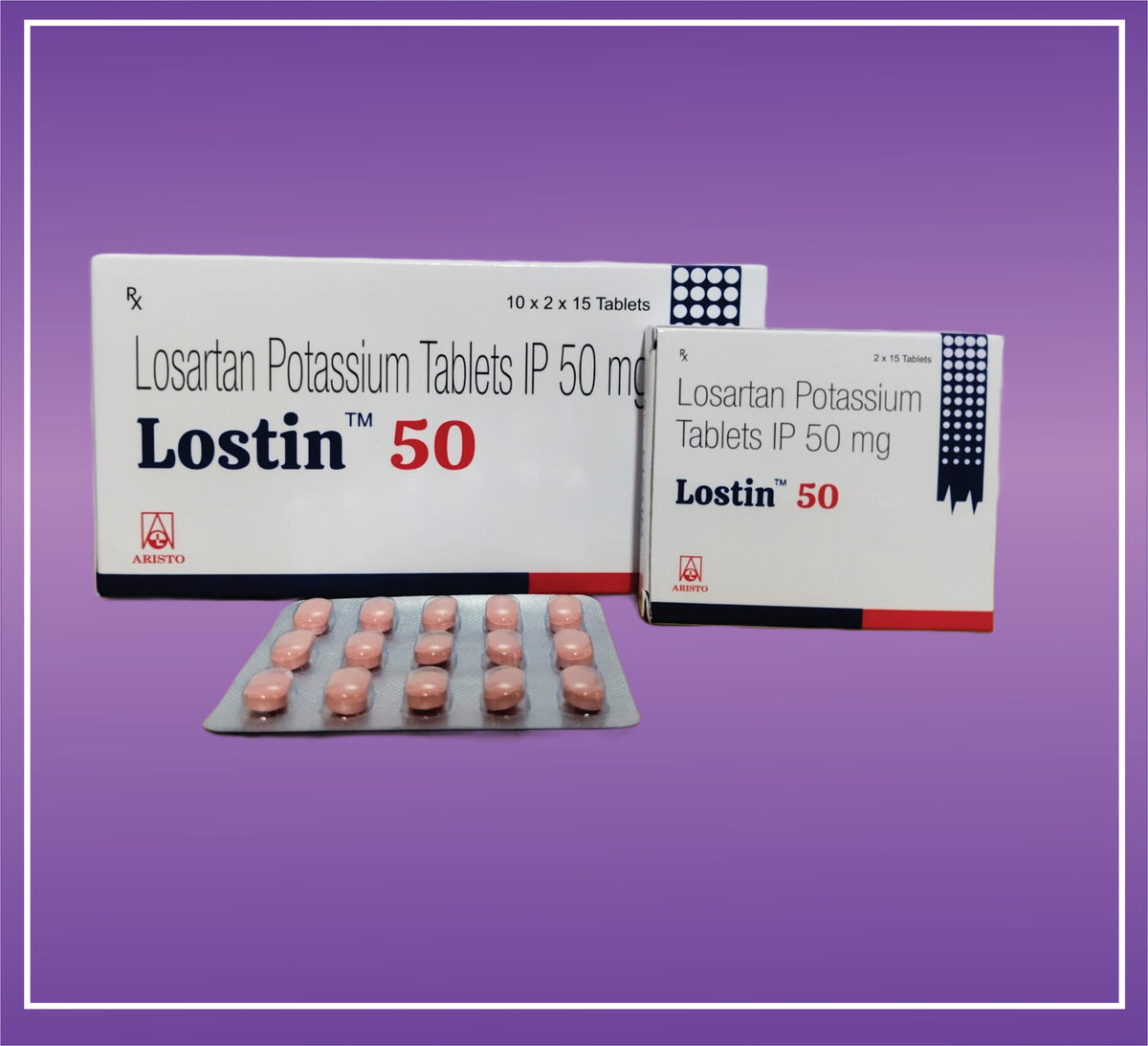 Lostin 50mg Tab (10x2x15) Losartan 50 mg Tab by Aristo