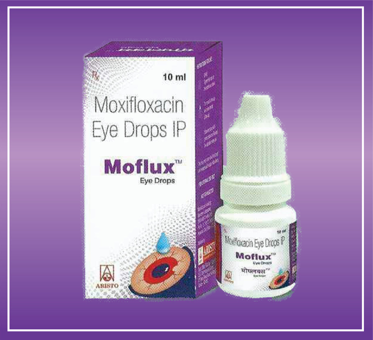 Moflux Eye Drop (10ml) Moxifloxacin 0.5% w/v, Benzalkonium 0.02% w/v Eye Drops by Aristo