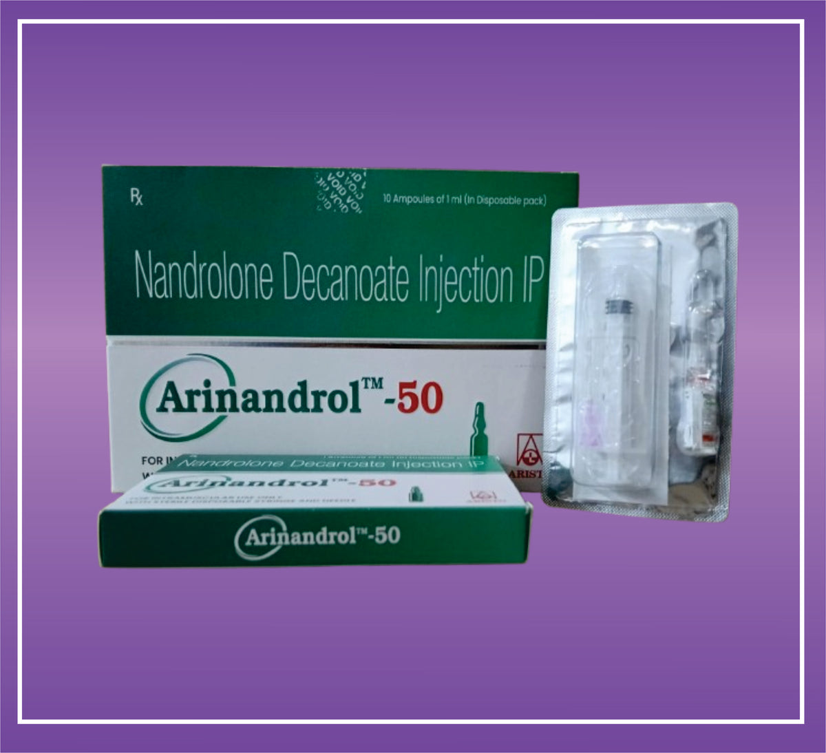 Arinandrol 50mg Injection (Pack) Nandrolone Decanoate 50 mg Inj by Aristo