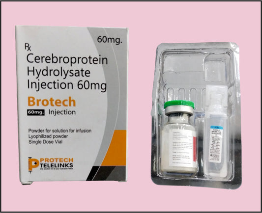 BROTECH-60 VIAL+WFI ( Cerebroprotein Hydrolysate (60Mg) ) by Protech
