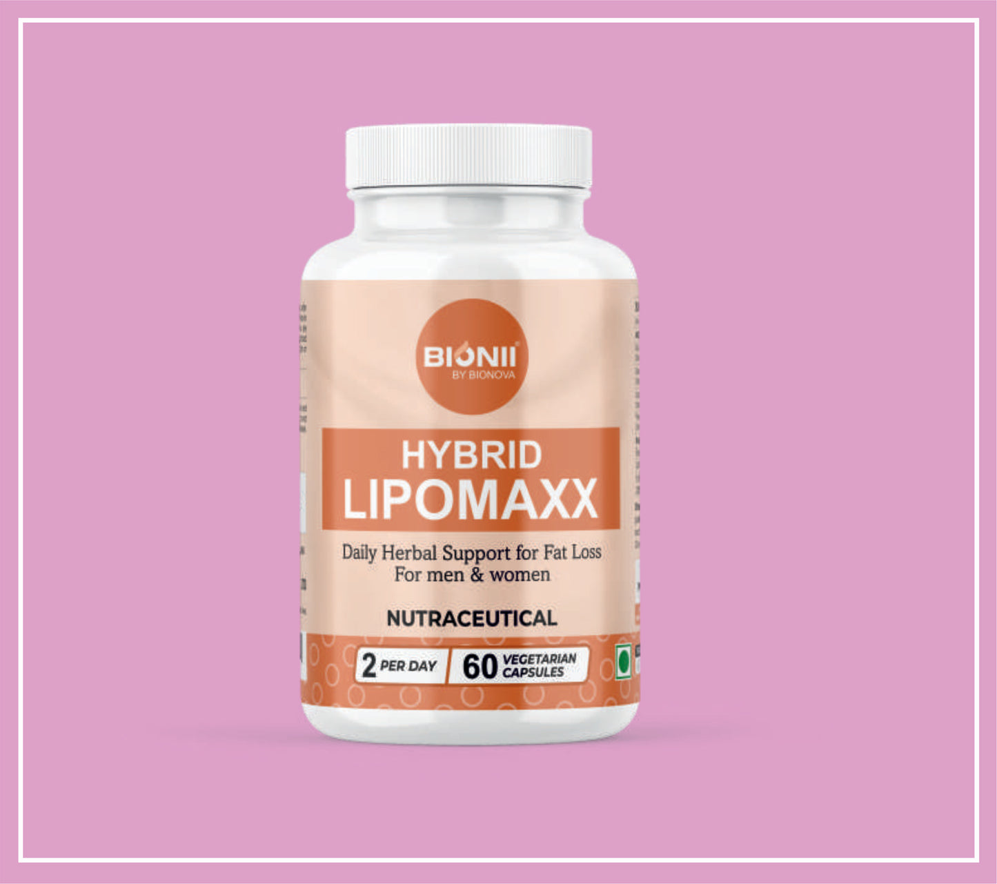 HYBRID LIPOMAXX CAPS 60's (Garcinia Cambogia Extract-250 mg, Green Tea Extract-180 mg, Grape Seed Extract-20 mg, Piper Nigrum Extract-5 mg) by Bionova