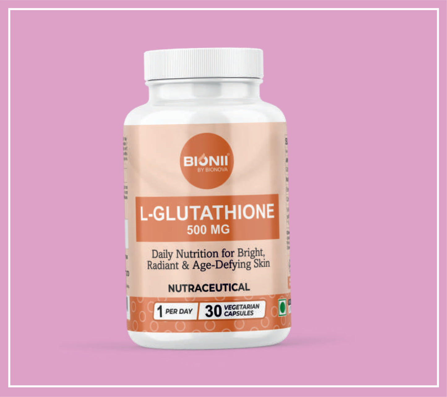 L-GLUTATHIONE CAPS 30's (Glutathione-500 mg) by Bionova