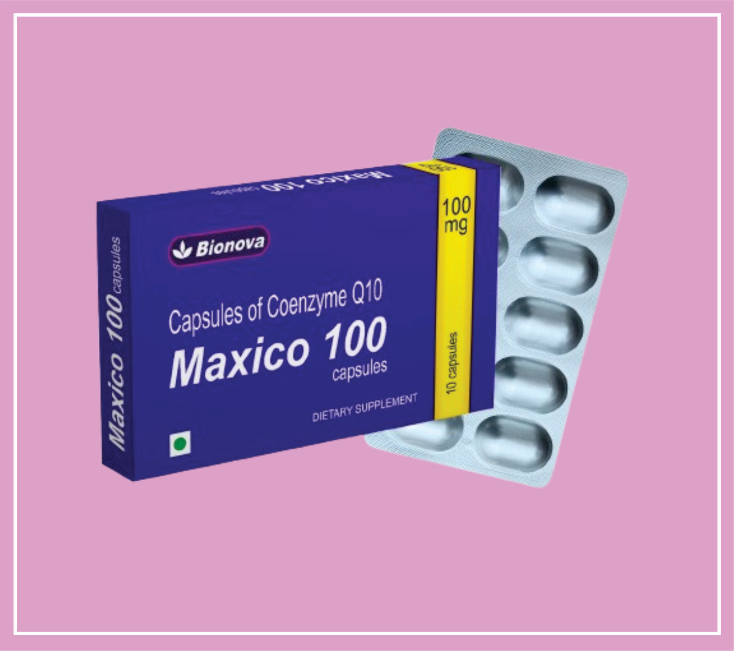MAXICO-100 CAPS 1x10's (Co-enzyme Q10-100mg) by Bionova