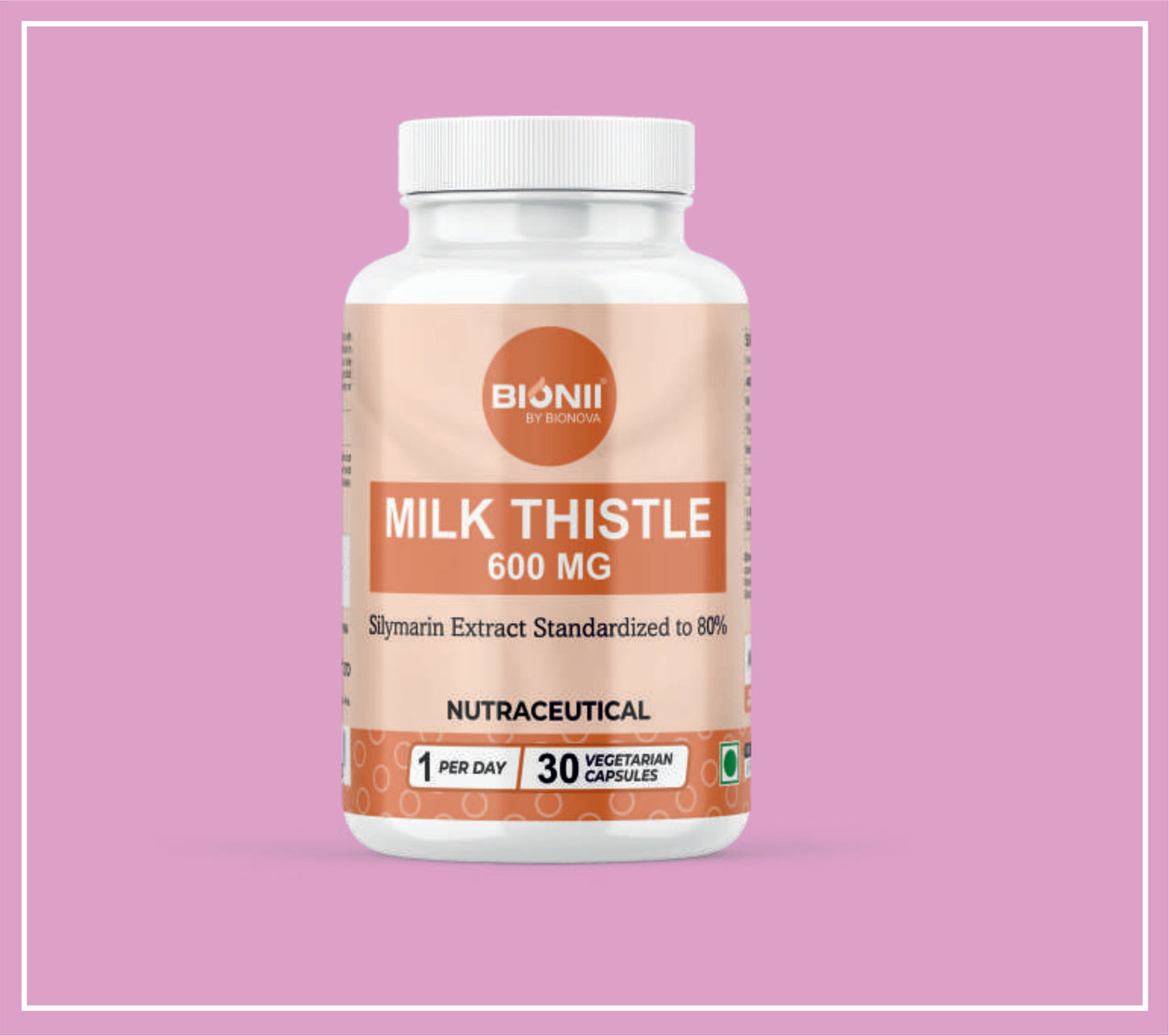 MILK THISTLE 600 MG CAPS 30's (Milk Thistle Extract 25:1-600 mg) by Bionova