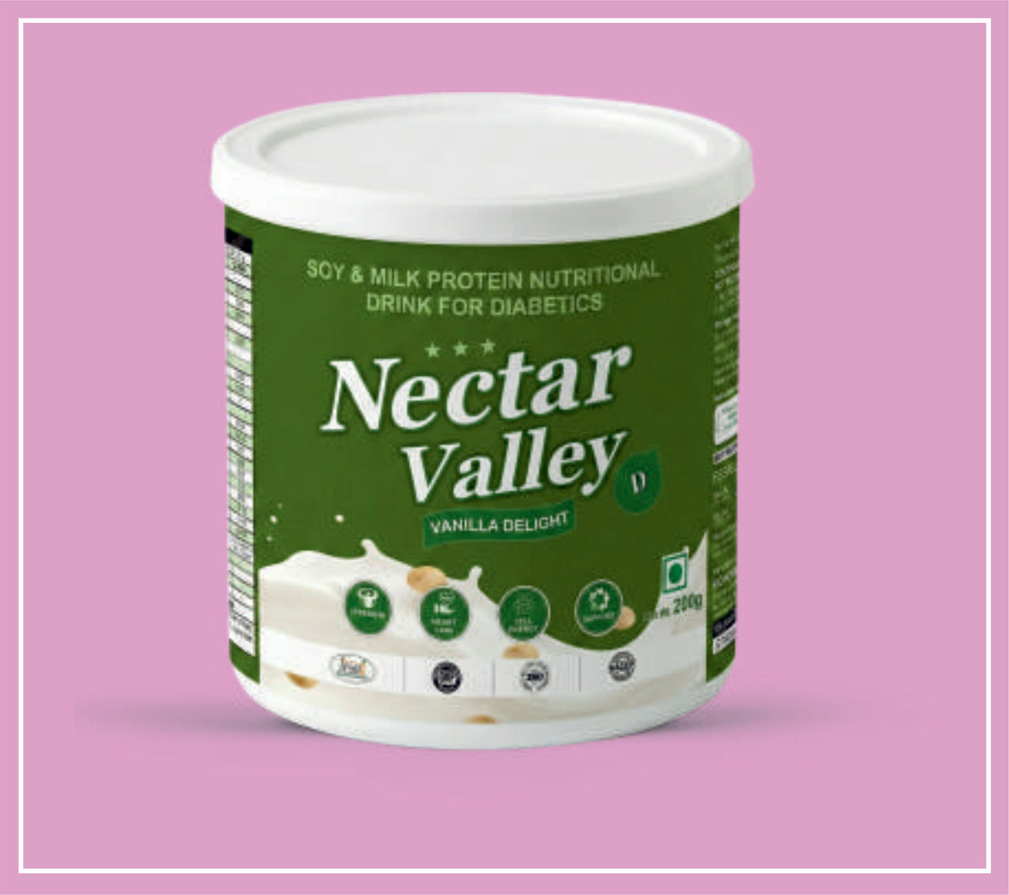 NECTAR VALLEY D (VANILLA SUGAR FREE) 200 g (Protein with Green Tea, ALA, Omega-3 & CoQ10) by Bionova