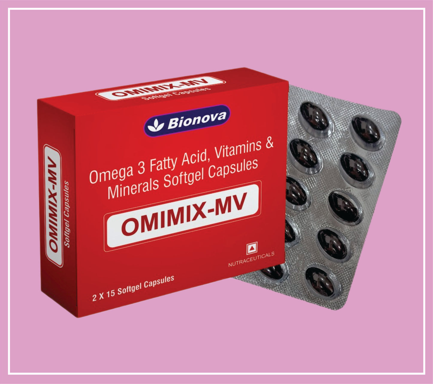 OMIMIX-MV SOFTGEL 10x1x10's (Omega 3 Fatty Acids, Vitamin & Minerals) by Bionova