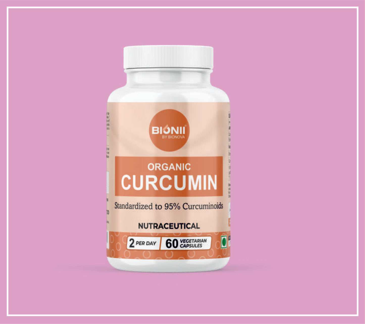 ORGANIC CURCUMIN CAPS 60's (Curcuma Longa Root-500 mg) by Bionova