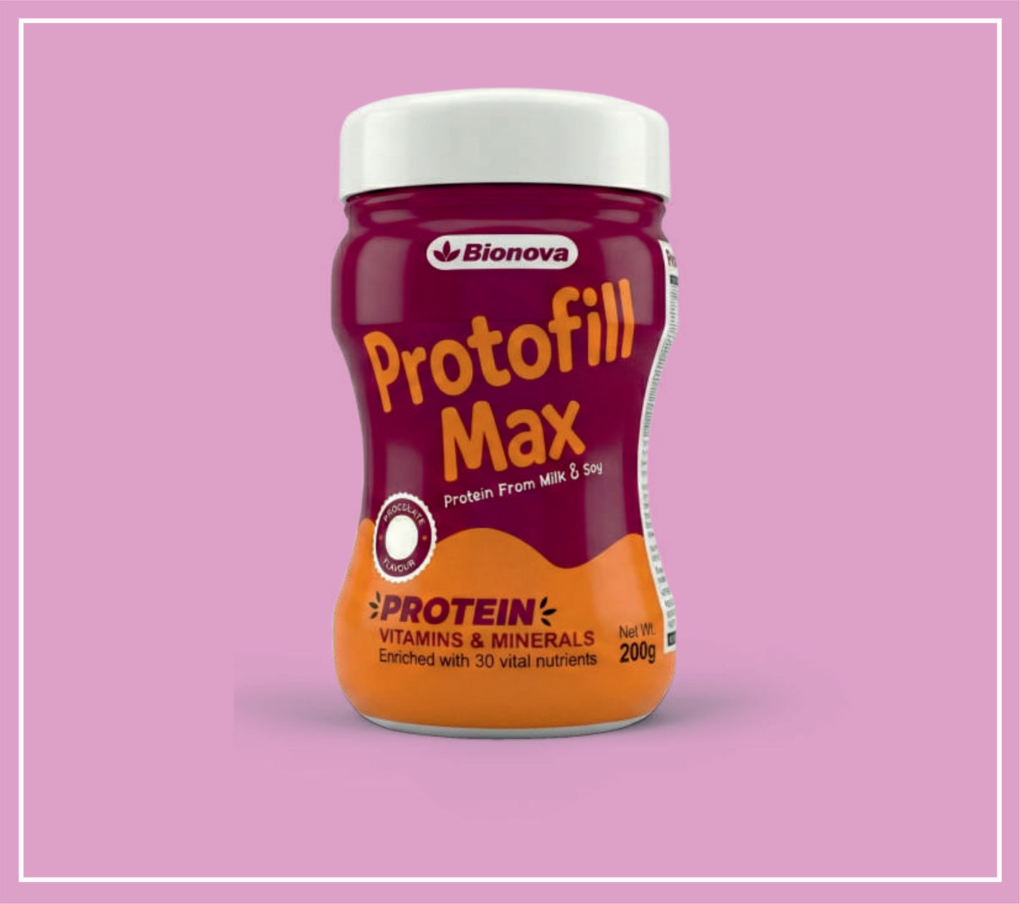 PROTOFILL MAX (CHOCOLATE) 200 g (Protein, Vitamins & Minerals Enriched with 30 Vital Nutrients) by Bionova