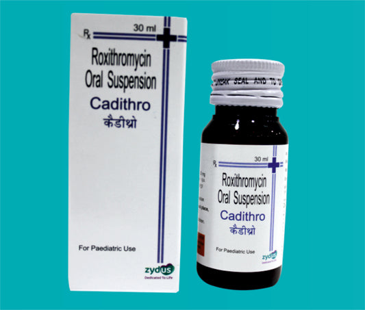 CADITHRO ORAL SUSPENSION 30ml. ( Roxythromycin BP 50mg ) by Zydus