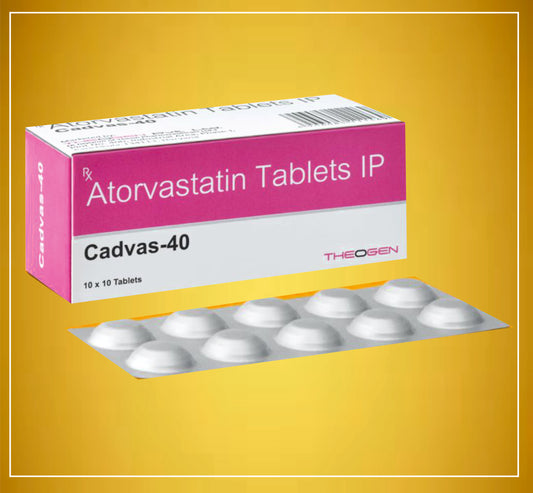 CADVAS 40 MG TAB 10'S ( Atorvastatin (40Mg) ) By Theon