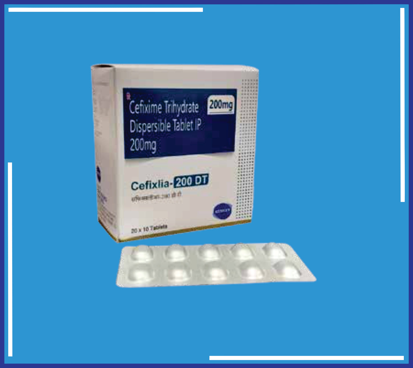 CEFIXLIA - 200 TABLET ( Cefixime 200Mg ) pack 20x10 by Kemsyn