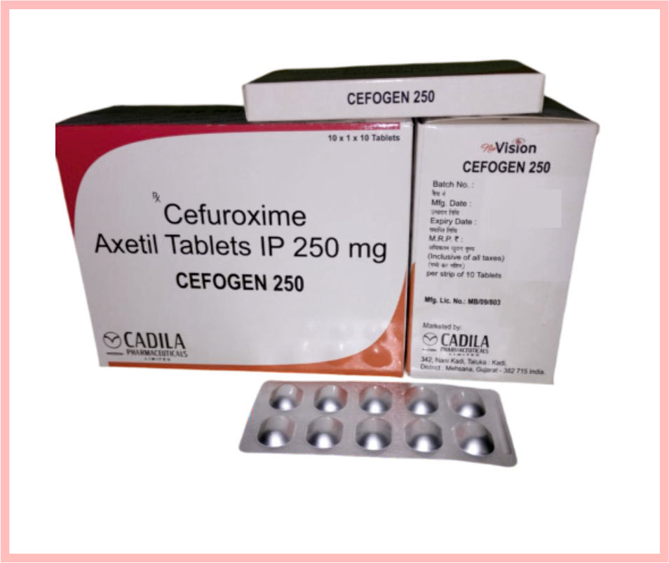 Cefogen 250 Tab 10X10 T 10 T ( Cefuroxime Axetile 250 Mg Tab ) By Cadila