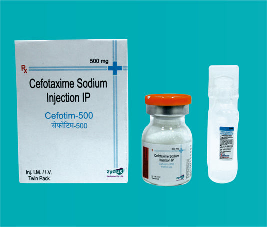 CEFOTIM 500 INJ. Vial ( Cefotaxime 500mg ) by Zydus