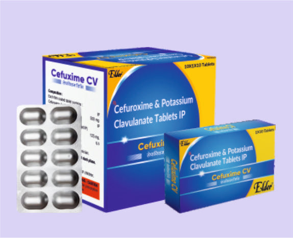 CEFUXIME CV TABS(500/125MG)* 10'S ( Cefuroxime 500+ Clavinaic Acid 125 ) by Elder