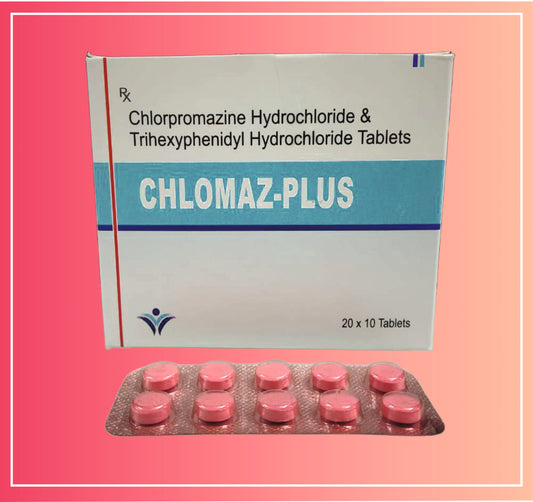 Chlorpromazine Hcl 100, Trihexyphenidyl Hcl 2 pack of 20x10 Tab by Dellwich